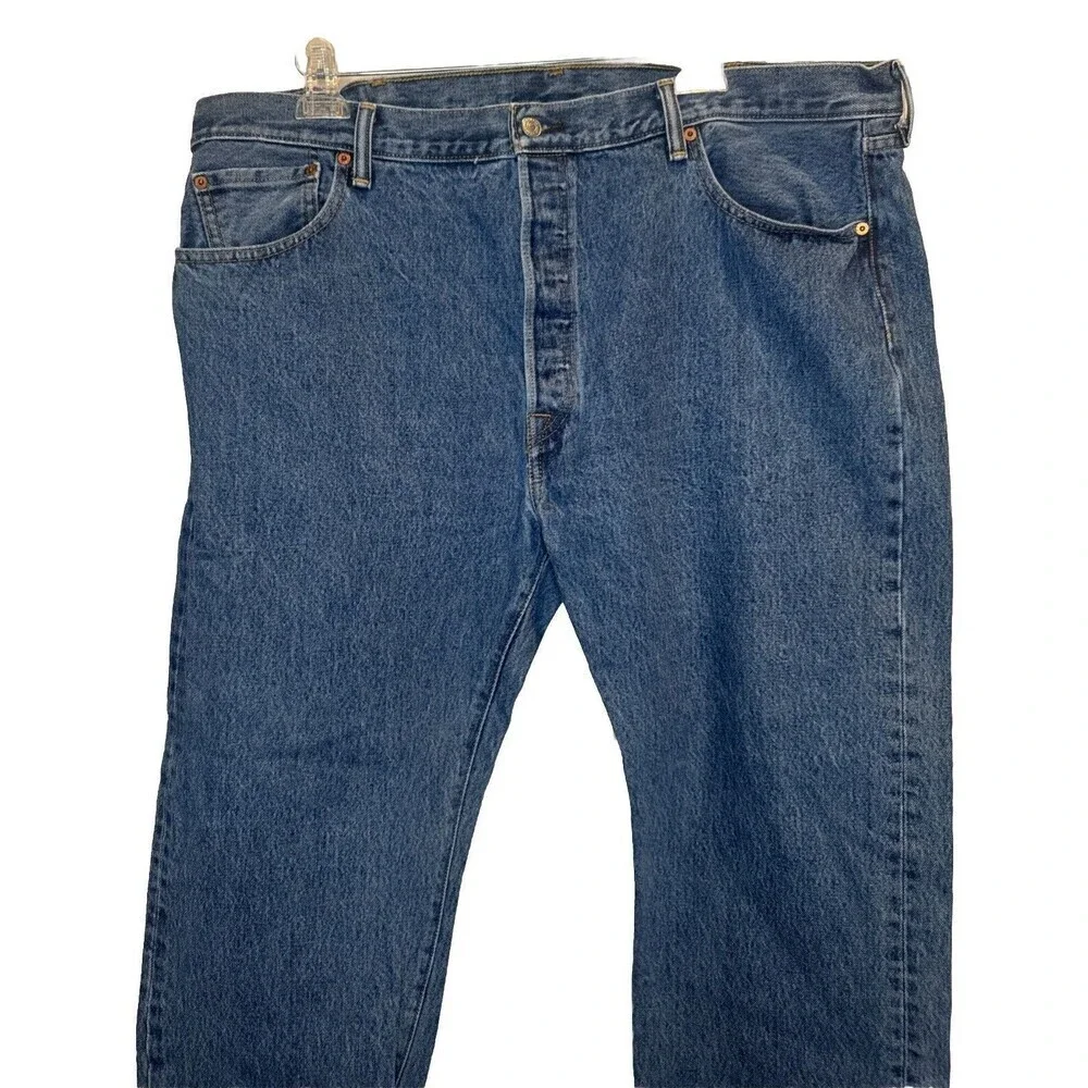 Levi's 501 Men’s Blue Denim Jeans Size 42x30 Button Fly Medium Wash